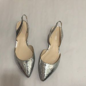 Ninewest Glitter Flat Slingbacks. Worn once indoors